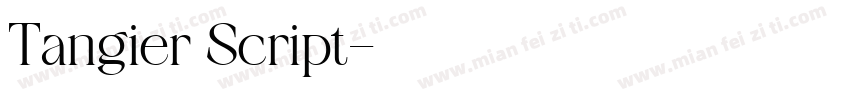 Tangier Script字体转换